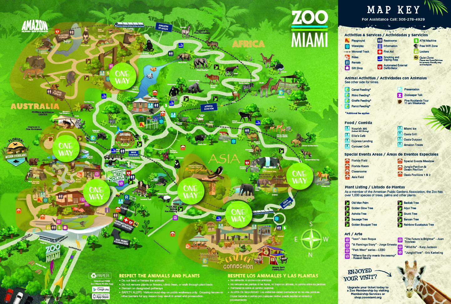 Map of Miami tourist attractions and monuments of Miami
