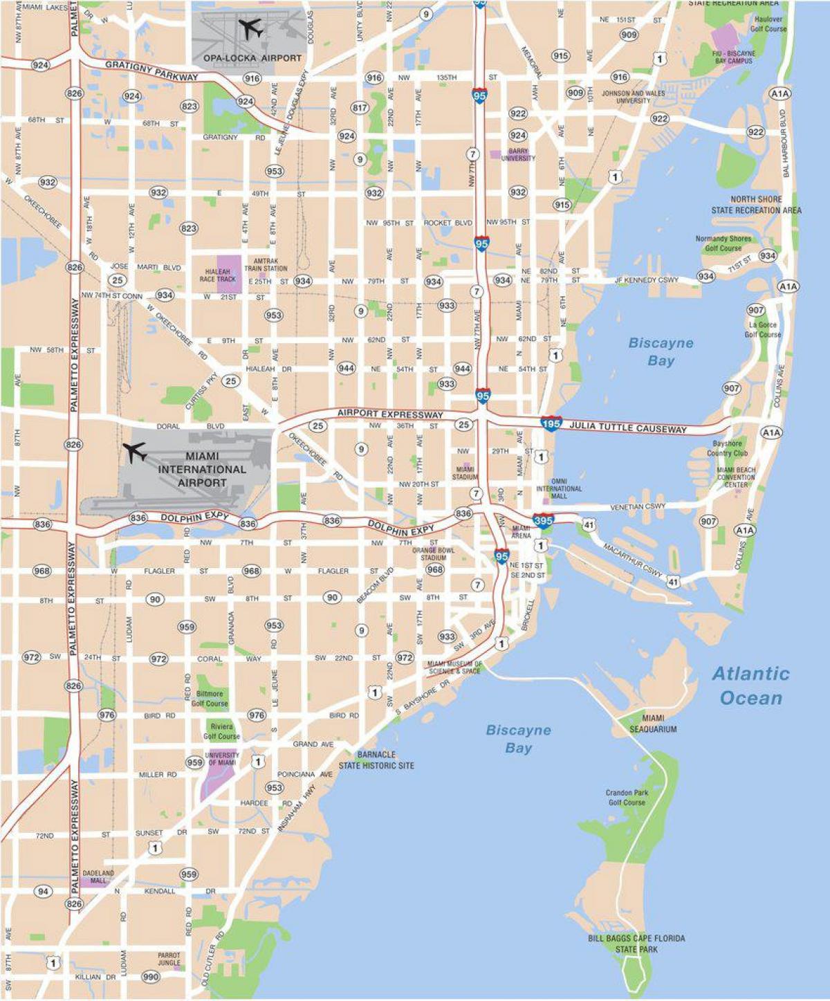 Miami airports map