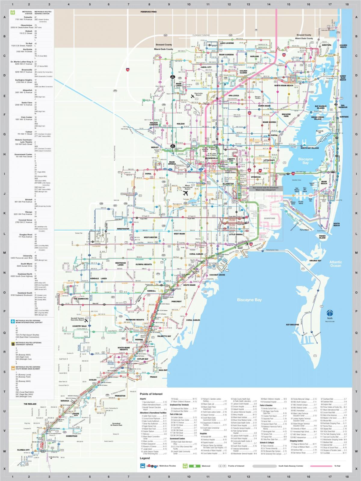 Miami bus station map