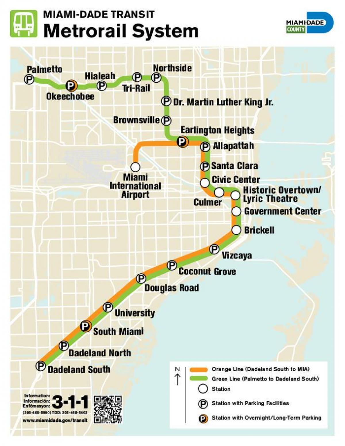 Miami metro stations map