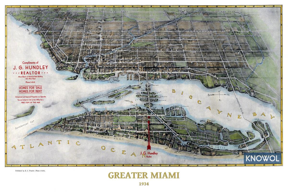 Miami antique map