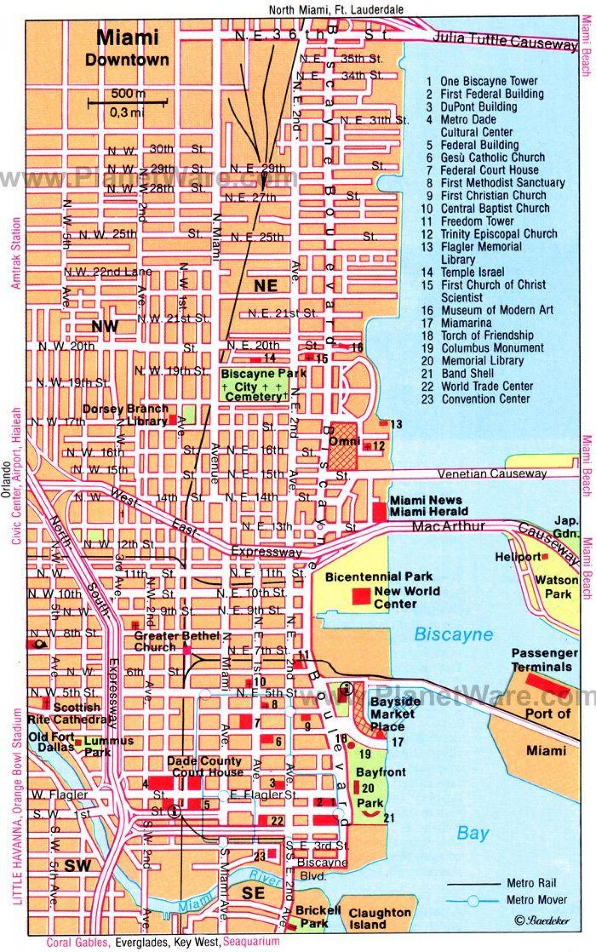Miami walking tours map